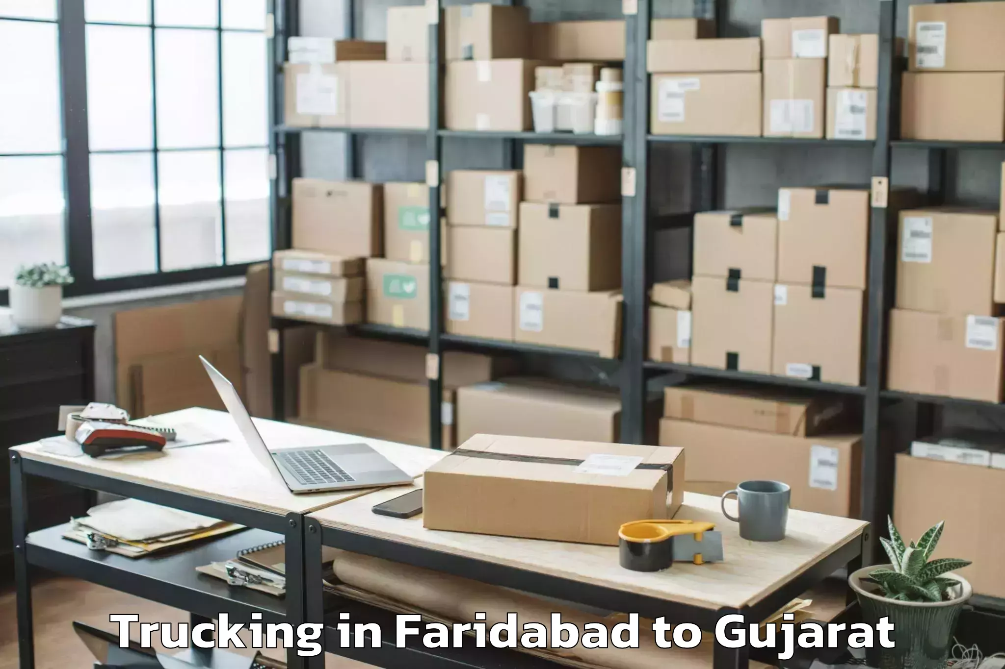 Easy Faridabad to Dhandhuka Trucking Booking